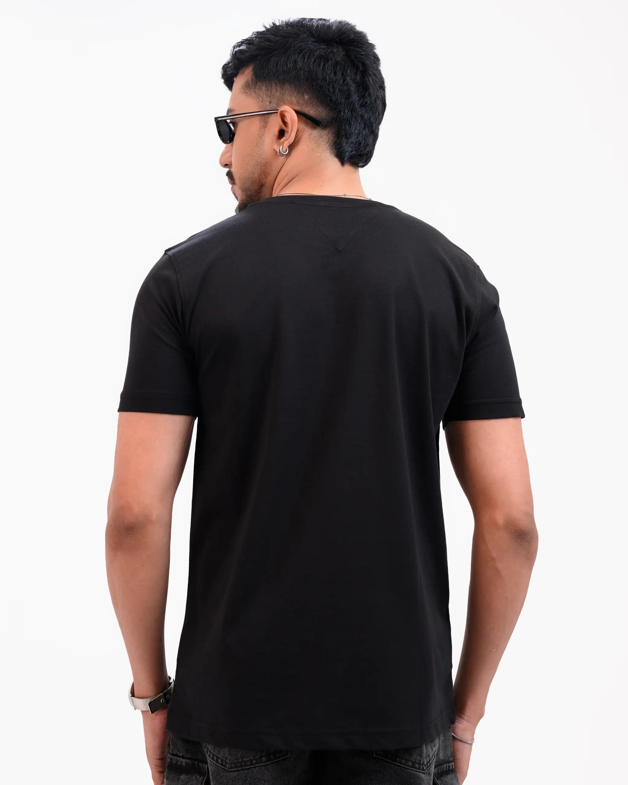 Men’s Motion Street Cotton T-Shirt, Color: Coal Black - Image 4