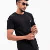 Men’s Motion Street Cotton T-Shirt, Color: Coal Black - Thumbnail Image 3