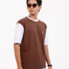 Iconic Edition _ Men’s Retro Drop Shoulder T-Shirt, Color: Espresso/Glacier White - Thumbnail Image 2