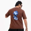 Men’s Retro Comfy Drop Shoulder T-Shirt, Color: Dark Oak - Thumbnail Image 2