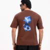Men’s Retro Comfy Drop Shoulder T-Shirt, Color: Dark Oak - Thumbnail Image 1