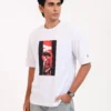 Men’s Retro Comfy Drop Shoulder T-Shirt, Color: Frost White - Thumbnail Image 2