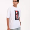 Men’s Retro Comfy Drop Shoulder T-Shirt, Color: Frost White - Thumbnail Image 4
