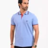 Men’s Urban Edge Polo Shirt, Color: Cloud Blue - Thumbnail Image 3