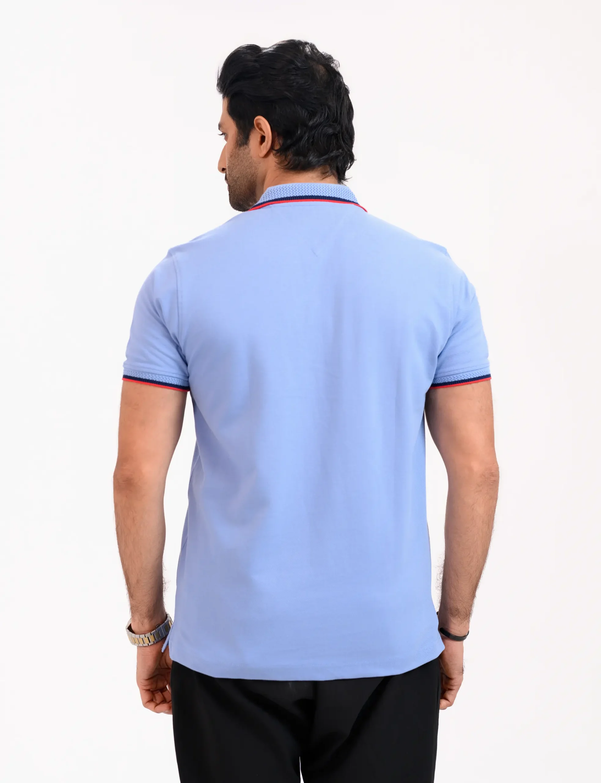 Men’s Urban Edge Polo Shirt, Color: Cloud Blue - Image 4