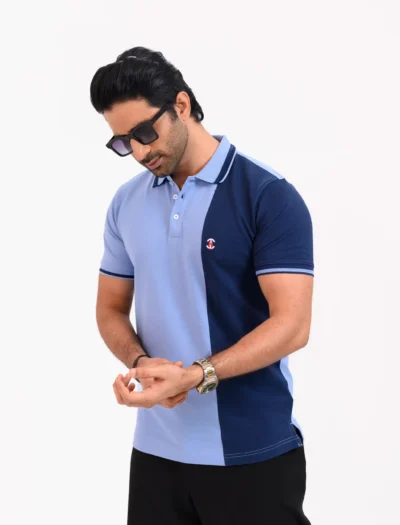 Designer Edition _ Men’s Urban Flow Polo Shirt, Color: Sky Mist/Sapphire