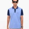Designer Edition _ Men’s Urban Flow Polo Shirt, Color: Sky/Navy - Thumbnail Image 2