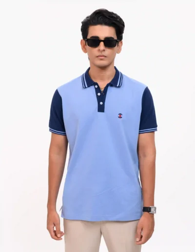 Designer Edition _ Men’s Urban Flow Polo Shirt, Color: Sky/Navy