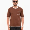 Iconic Edition _ Men’s Retro Drop Shoulder T-Shirt, Color: Cocoa Brown - Thumbnail Image 4