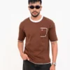 Iconic Edition _ Men’s Retro Drop Shoulder T-Shirt, Color: Cocoa Brown - Thumbnail Image 3