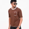 Iconic Edition _ Men’s Retro Drop Shoulder T-Shirt, Color: Cocoa Brown - Thumbnail Image 1
