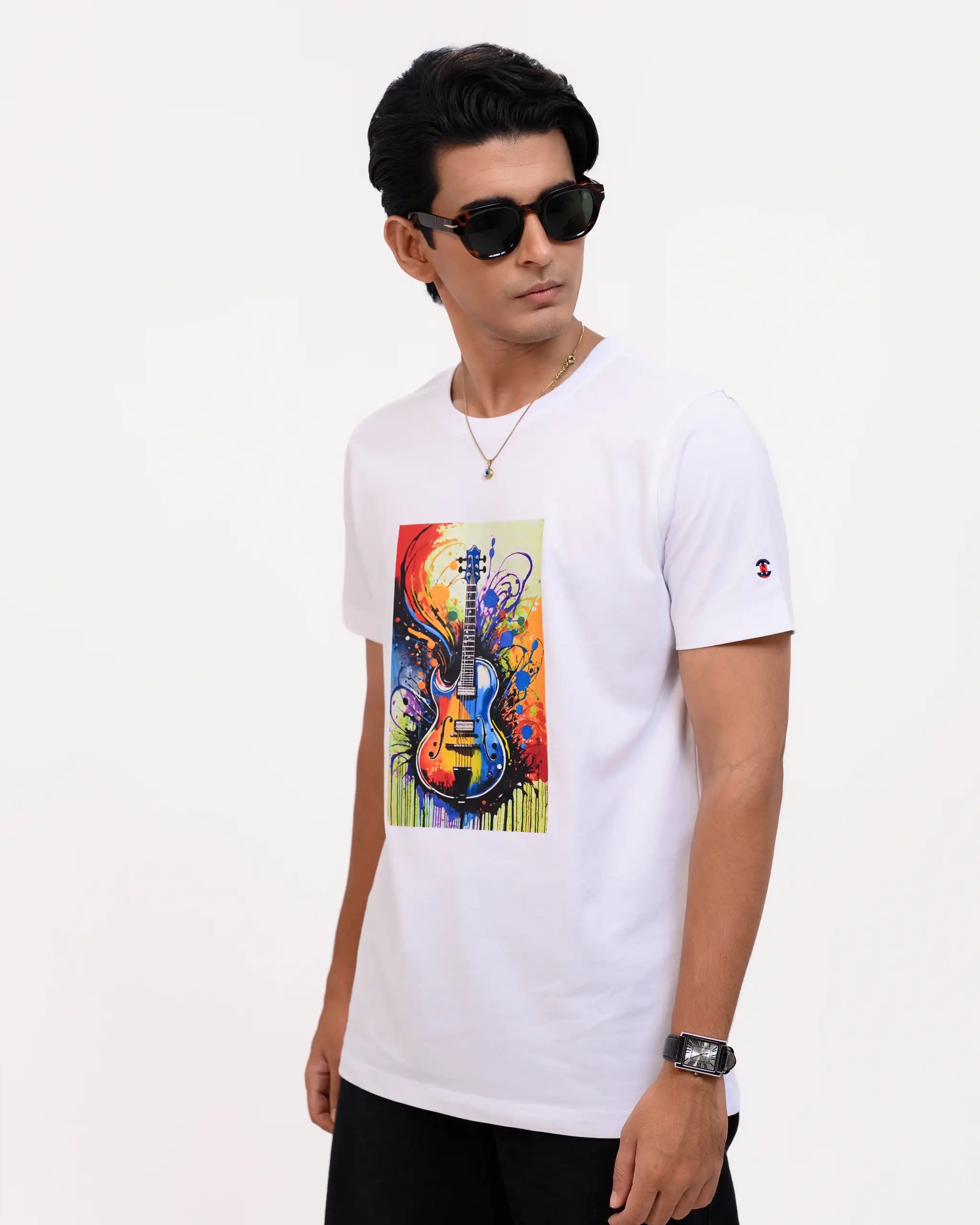 Men’s Motion Street Cotton T-Shirt, Color: Pearl White - Image 3