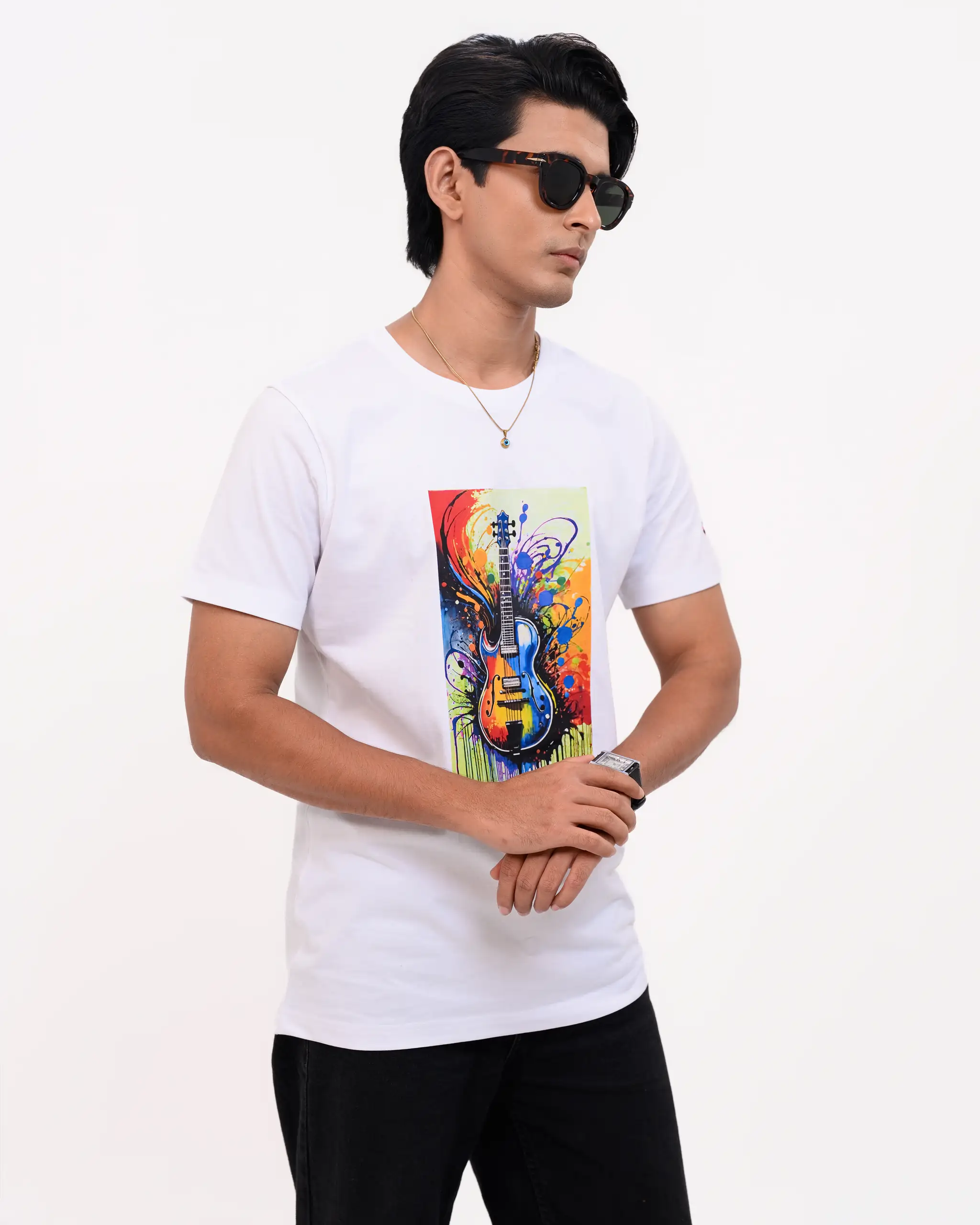 Men’s Motion Street Cotton T-Shirt, Color: Pearl White - Image 4