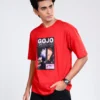 Men’s Retro Comfy Drop Shoulder T-Shirt, Color: Garnet Red - Thumbnail Image 1