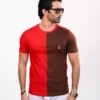 Designer Edition _ Men’s City Vibe Cotton T-Shirt, Color: Crimson/Espresso - Thumbnail Image 1