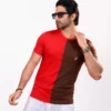 Designer Edition _ Men’s City Vibe Cotton T-Shirt, Color: Crimson/Espresso - Thumbnail Image 3
