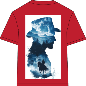 Men’s Retro Comfy Drop Shoulder T-Shirt, Color: Crimson Red