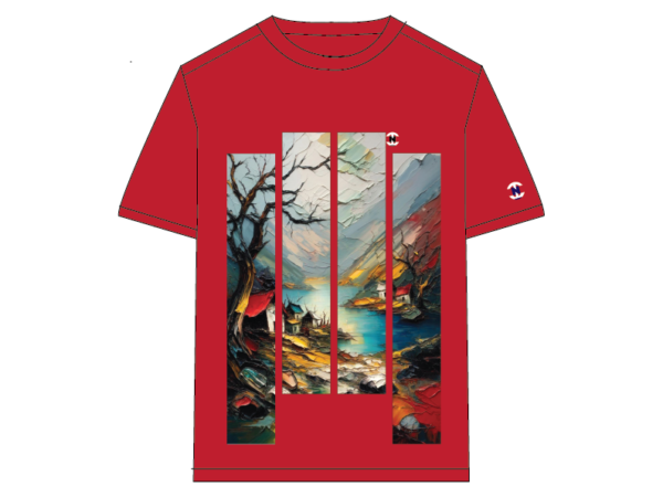 Men’s Motion Street Cotton T-Shirt, Color: Burgundy