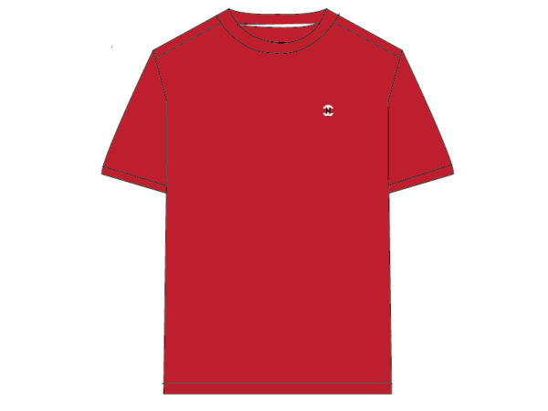 Men’s Motion Street Cotton T-Shirt, Color: Cherry Red